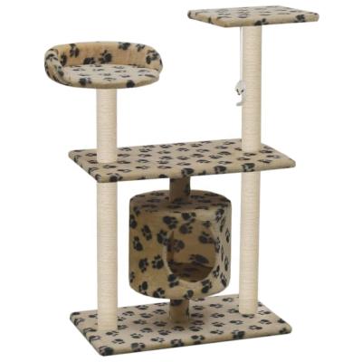 China Relipet RL17512 Housing 6 Cm Diameter Sustainable Post Sisal Scratching Deluxe Pet Toy Cat Scratching Tower For Cat Climbing Play for sale