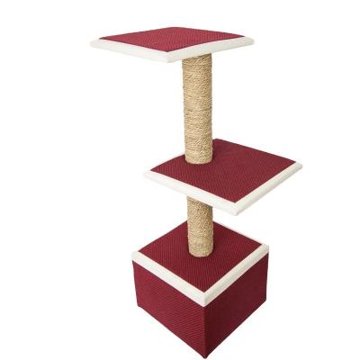 China Relipet RL17301 Viable Wholesale Modern Pet Toys Large Deluxe Platform Cave Mail Cat Scratch Cardboard Climbing Cat Tree for sale