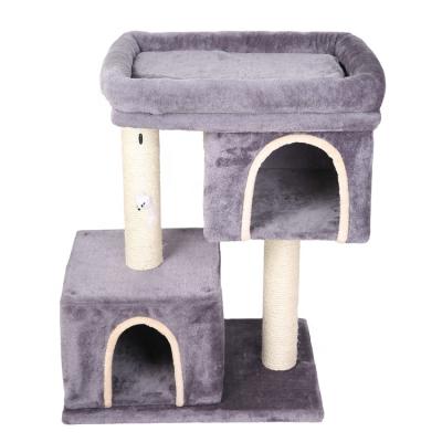 China Relipet RL19135 Viable Wholesale Pet Toys Cave Cat Scratching Tower Plush Cat Scratch Furniture Luxury Top Bed Platform For Activity for sale