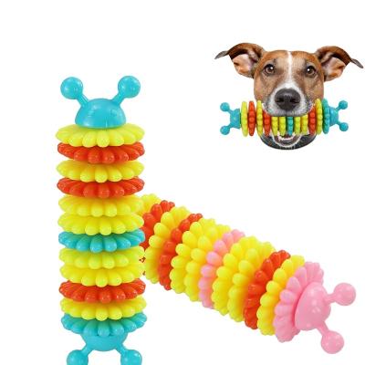 China Relipet Stocked High Quality Durable Dental Toothbrush Cleaning Toys TPR Interactive Dog Chew Pet Toy for sale