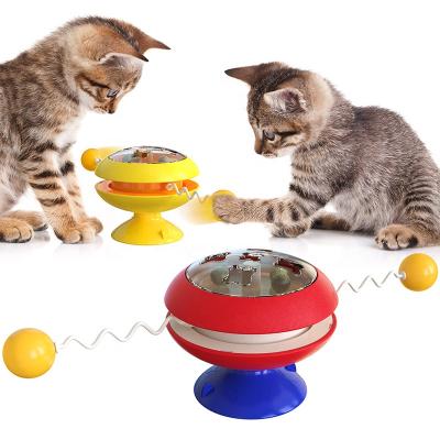 China Relipet Sucker Windmill Cat Toy Turntable Teaser Pet Toy Hot Sale Funny Source Cat Toys for sale