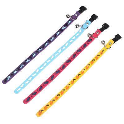 China Relipet 4pcs/Pack Manufacturer New Design Silicone Fashion Pet Viable Collar with Bell for Dogs and Cats for sale