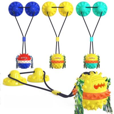 China Relipet Sustainable Pet Supplies 2021 Amazon Hot Sale Dog Toy Pet Sucker Leaking Ball Pet Toy Ball For Dog Toothbrush for sale