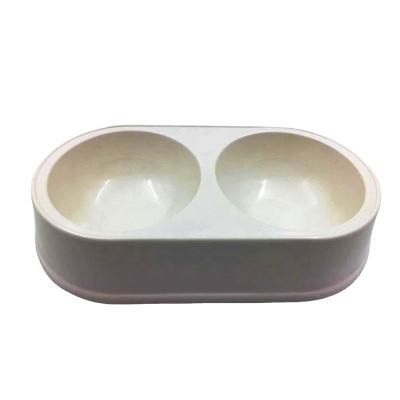 China Relipet RL-BPD002 Viable Sustainable Bamboo Fiber New Product Biodegradable Pet Cat Dog Double Food Water Bowl 2021 for sale