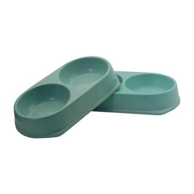 China Relipet RL-BPD006 Sustainable High Quality Paw Shape Double Fiber Round Eco-friendly Bamboo Dog Bowl for sale