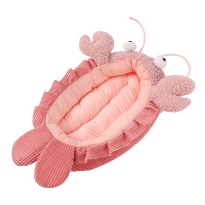 China Lobster Relipet Design Sustainable Cat Bed Luxury Dog Bed Super Soft Warm Fleece Removable Pet Bed for sale