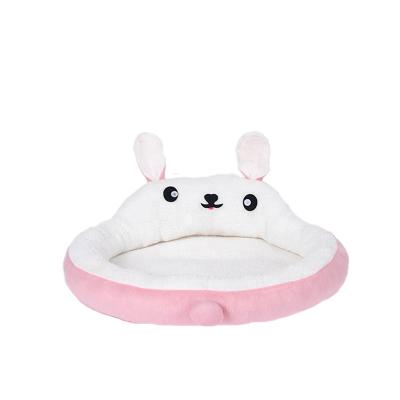 China Relipet OEM Bunny Shape Pet Bed Plush Cat Heated Beds Warming Pet Sustainable Premium Bed for sale