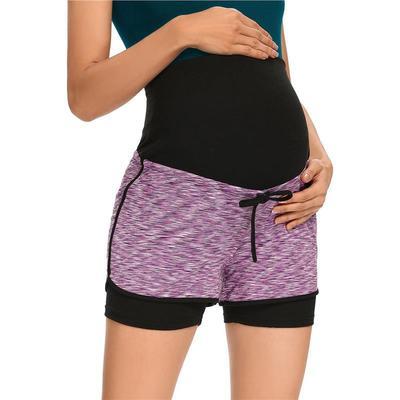 China New Customized Logo Antibacterial Antibacterial Women's Yoga Maternity Shorts With Pocket for sale