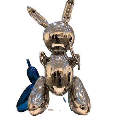 China The Other Modern Blve Art Jeff Koons Abstract Balloon Stainless Steel Rabbit Sculpture for sale