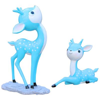 China Other Outdoor Cartoon Animals Deer Park Statue Fiberglass Animal Sculptures For Sale for sale