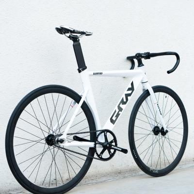 China Cheap Wholesale Carbon Fiber Bicycles For Sale Gray 700C Fixed Speed ​​BIKE Aluminum Alloy Frame 40mm Wheels Single Speed ​​Road Fixed Bicycle for sale