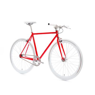 China Red 700C Street Track Bike Single Speed ​​Bike Vintage Road Bike Size Fits Stature 160 80cm for sale