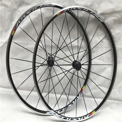 China Aluminum Alloy Road Wheel Set 700C V Brake Wheel Set Super Lightweight Climbing Road Bicycle Wheel Set for sale