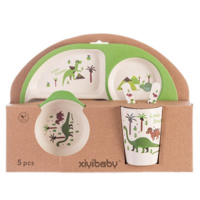 China Sustainable Tableware Wholesale Hot Selling High Quality High Quality Feeding Box Set Gifts Bamboo Children's Tableware Baby Cutlery for sale