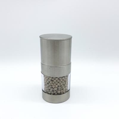 China Viable Wholesale Cheap Double Head Manual Stainless Steel Black Pepper Grinder Pepper Seasoning Bottle for sale