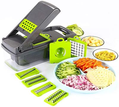 China CHRT Viable 12 in 1 Vegetable Chopper Food Chopper Onion Cutter Mandoline Vegetable Veggie Slicer Manual for sale