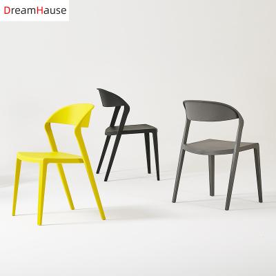 China Wholesales Fashionable Stackable Plastic Chair Manufacturer Dreamhause Leisure Backrest Nordic Modern Creative Chair for sale