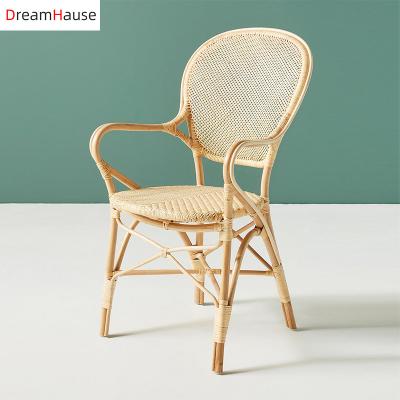 China Nordic Creative Dreamhause Living Room Lounger Lounger Lightweight Indonesian Rattan Single Sofa Chair Armrest Dining Chair for sale