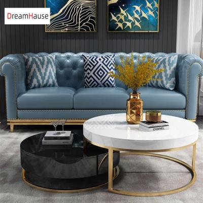 China Dreamhause extendable light coffee table family living room luxury creative circular coffee table for sale