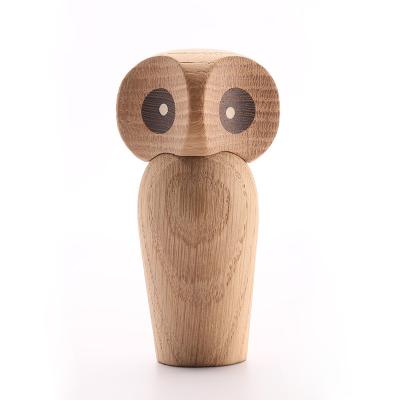 China Modern Farmhouse Dreamhause Creative Home Wooden Handwork Ornaments Owl Wisdom Symbol Toys For Birthday Gifts for sale