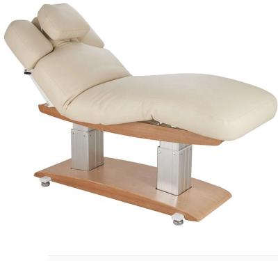 China 2021 Modern New Arrival Wooden Cosmetic Electric Full Body Massage Lift Table Beauty Facial Beds for sale