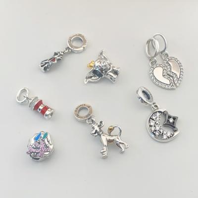 China Popularity Wholesale New 925 Silver Silver Flying Elephant Charm For Pandora Mermaid Shell Gifts Love Pendant Girls for sale