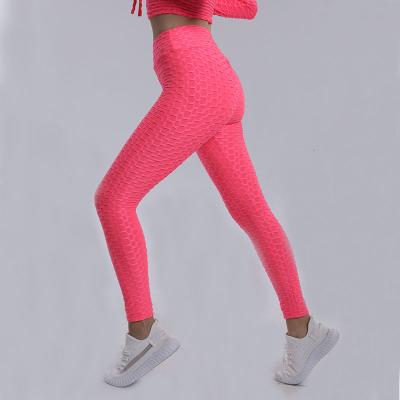 China Antibacterial Ladies High-Waist Leggings Hip-Rising Organic Sports Fitness Yoga Pants for sale