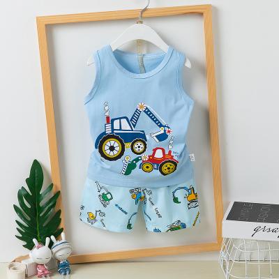 China Plus Size Summer Pajamas for Boys Girls Cotton Short Sleeve Pajamas Infantil Kids Children Homewear Set Children Clothing for sale