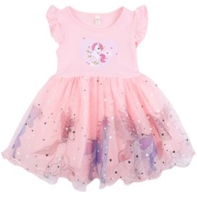 China Breathable Kids Unicorn Party Princess Dress Up Kids Girl Wedding Party Dress Bridesmaid Dresses for sale