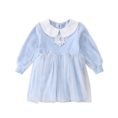 China Anti-wrinkle girls dress 2022 new spring and autumn dress fashion party baby fluffy skirt Cartoon Long Sleeved Princess for sale