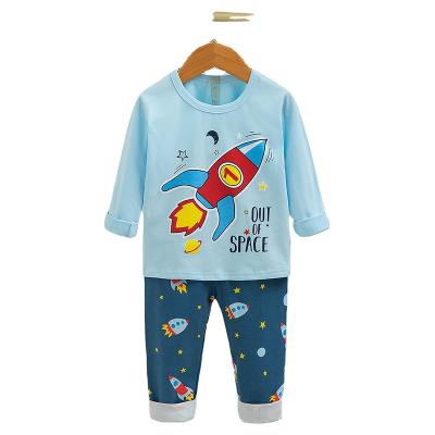 China Kids Breathable Cotton Sleepwear Baby Boy Pajamas Kids Long Sleeve Pajamas for sale