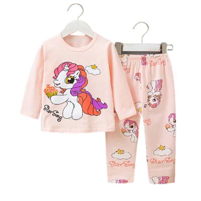 China Autumn Winter Cartoon Breathable Girls Kids Underwear Set Kid Pajamas 2 Piece Sets for sale