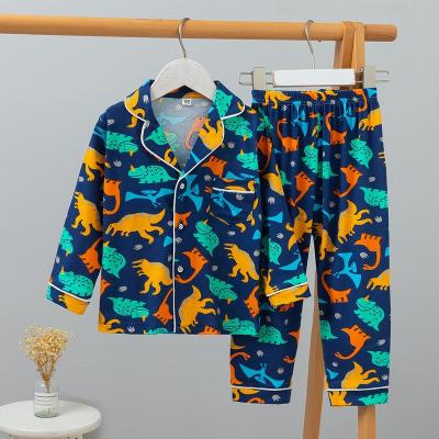 China Winter Breathable Casual Long Sleeve Cartoon Knitted Pajamas Baby Kids Girls Sleepwear Pajamas Pajamas for sale