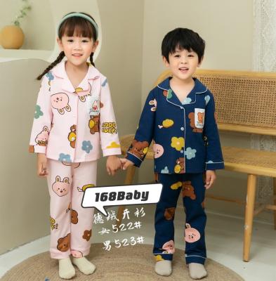 China 2 PCS Christmas Pajamas Kids Pajama Sets New Spandex Long Sleeve Autumn Winter Boys Sleepwear Size 1Y-10Y for sale