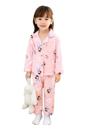 China Plus Size Kids Girls Boys Cotton Sleepwear Home Casual Pajamas Sets Cartoon Long Sleeved Pajamas For Kids for sale