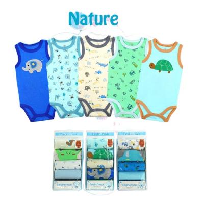 China Wholesale Sleeve Newborn Baby Onesiers Cotton Overalls Kids Clothing Baby Romper Spandex/Cotton Print Climbing Suit for sale