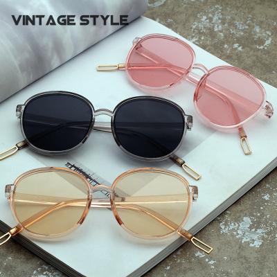 China High-end Exquisite Accessories Item Products Classic Candy Color PC Frame Circle High Quality Alloy Materials Round Sunglasses Women for sale