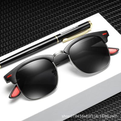 China High-end Exquisite Classical Frame Alloy Item Products Non-slip Temples High Quality PC Material Polarized Fishing Sunglasses Men for sale