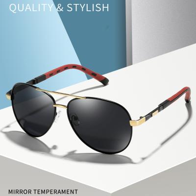 China High End Exquisite Item High Quality Material Products Double Bridge Alloy Frame Pilot Sun Glasses Style Men Polarized Optical Sunglasses River for sale