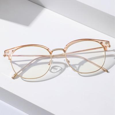 China High-end Exquisite Classic Men's Unisex Anti-blue Lightweight Glasses Item Alloy PC Frame Computer Vision Care Women High Quality Materials for sale