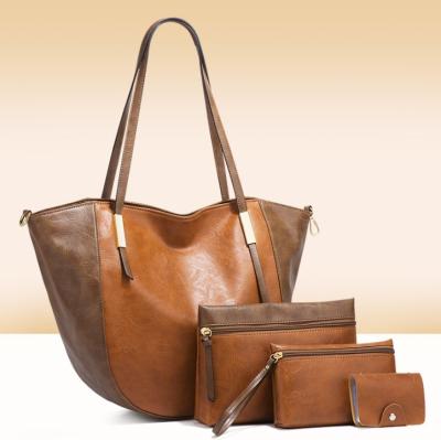 China Fashion PU Women Leather Handbag Set for sale