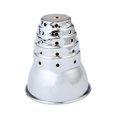 China Stainless Steel Wholesale China Supplier Height 14cm Diameter 12.5cm Shisha Hookah Bottom Wind Cover for sale