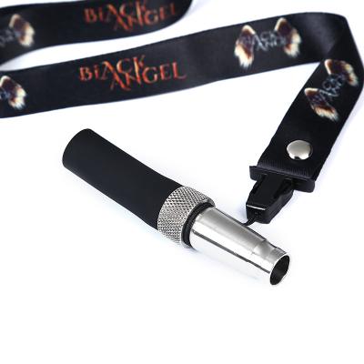 China Wholesale Shisha Tool Stainless Steel Hookah Smoking Mouthpieces With Lanyard Shisha Spout Mouth Tips for sale