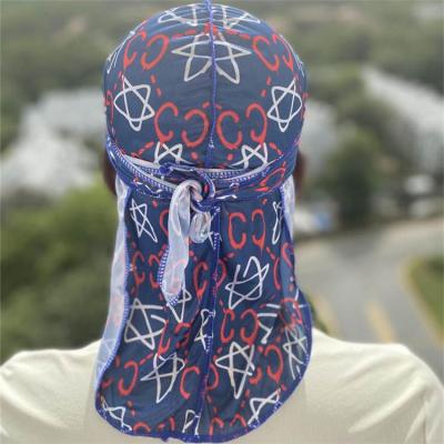 China Wholesale Custom Fashinable Logo Satin Designer Durags For Men's Silk for sale