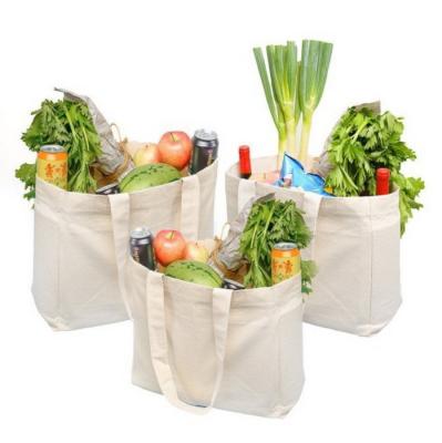 China Wholesale 100% Organic Eco-friendly Cotton Tote Bags Reusable Recycle Grocery Bag For Vegetables for sale