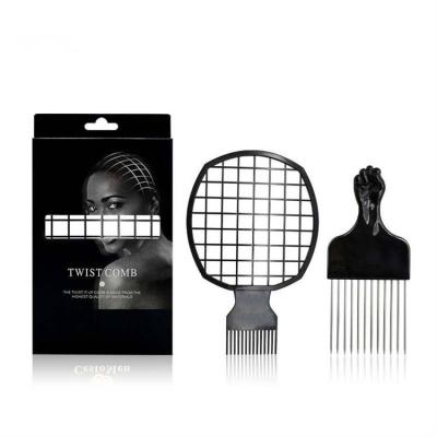 China Comfortable Customize Professional Hairdressing Twist Comb Perm Styling Comb Twisted Tool For Men for sale