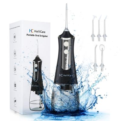 China 2021 Hotel Dropshipping Portable Water 350ML Jet Flosser Black Teeth Irrigator Teeth Care for sale