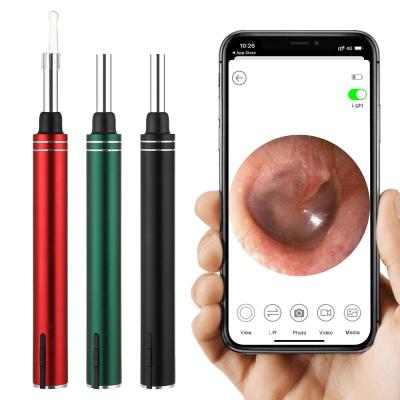 China ABS+Aluminum Alloy Amazon Hot Item Earwax Removal With Camera Earwax Remover Endoscope With WiFi Wireless Otoscope for sale