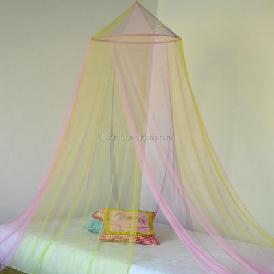 China Rainbow Color Folded Mosquito Net Bed Canopy Curtain for sale