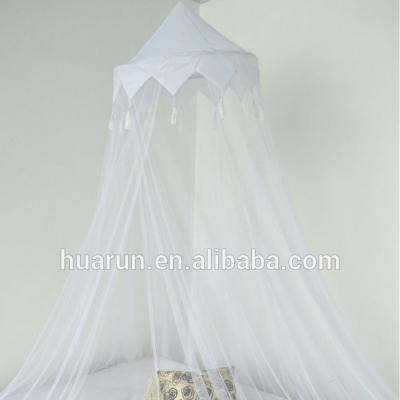 China Folded white mosquito net with tassels for adults for sale